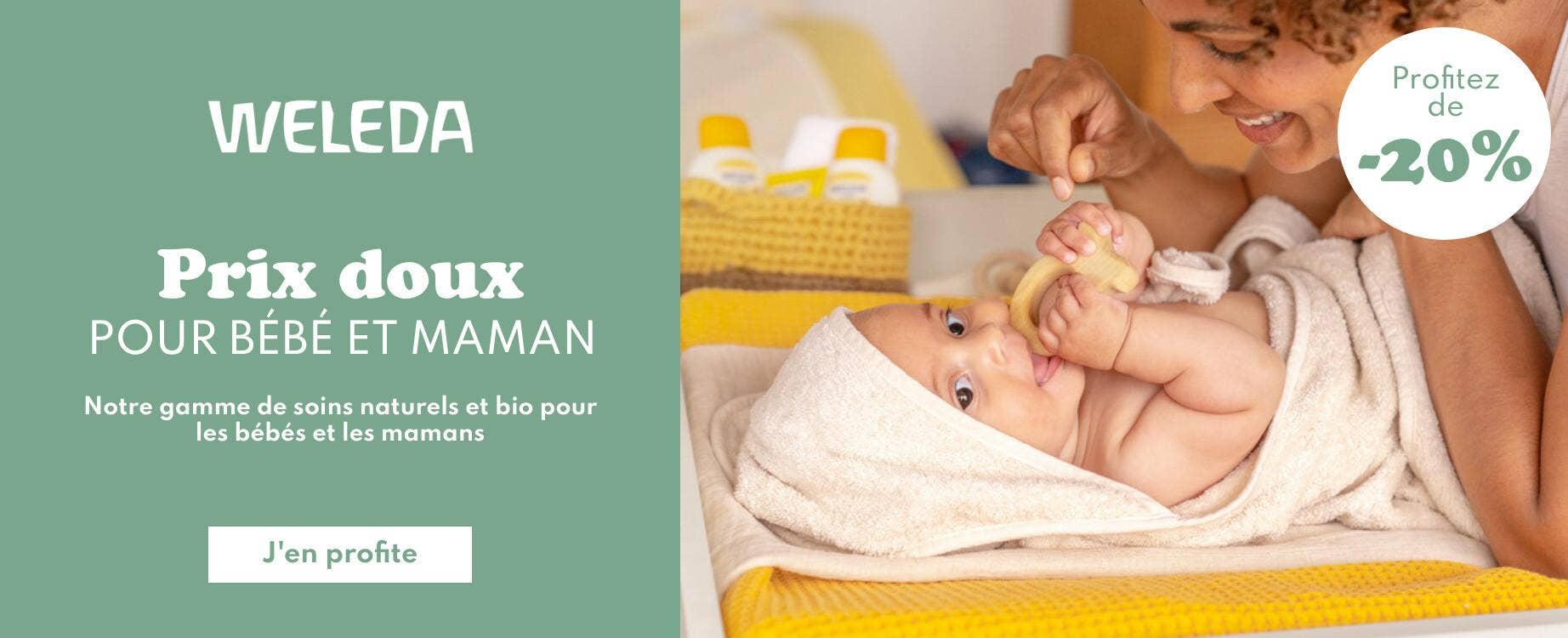 Découvrez l'offre sur les produits bébé Weleda !