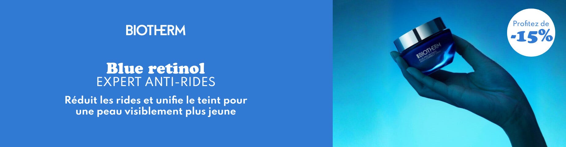 Profitez de -15% sur une sélection de produits anti-âge Biotherm !