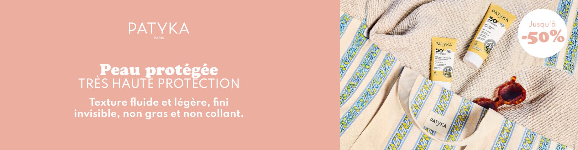 Profitez d'une offre jusqu'à -50% sur une sélection de produits solaires Patyka !