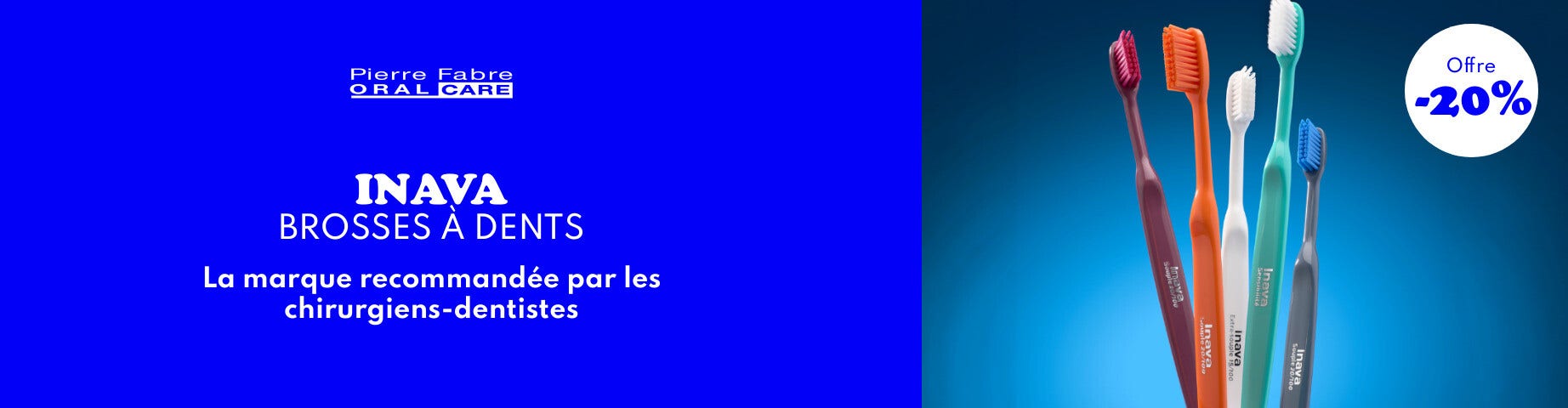 Profitez d'une offre de -20% sur les brosses à dents Inava !