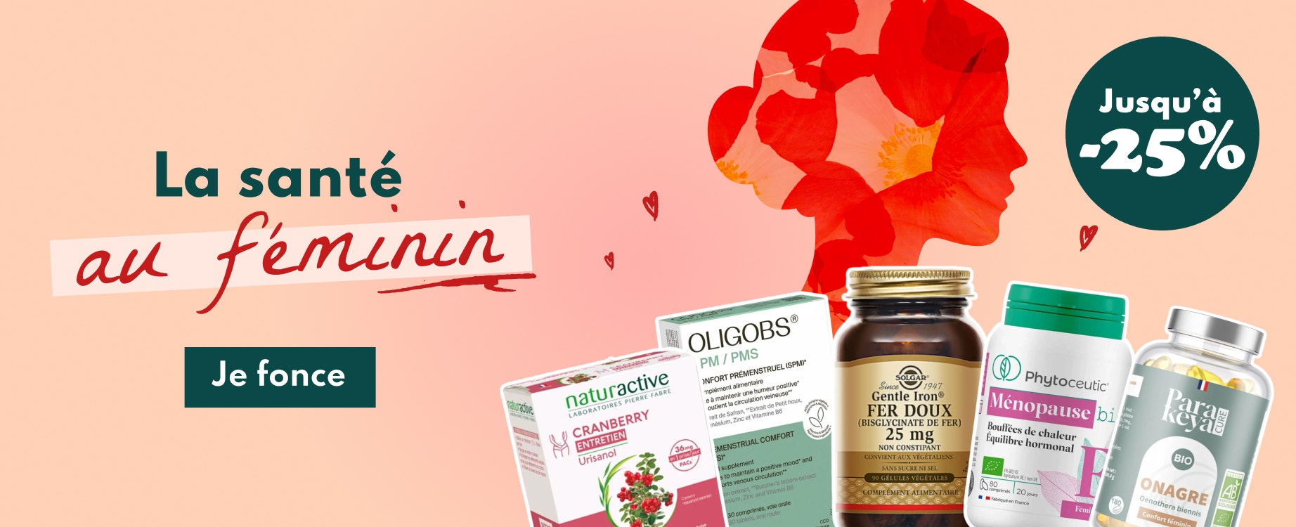 Jusqu'à -25% sur une sélection pensée pour la santé féminine