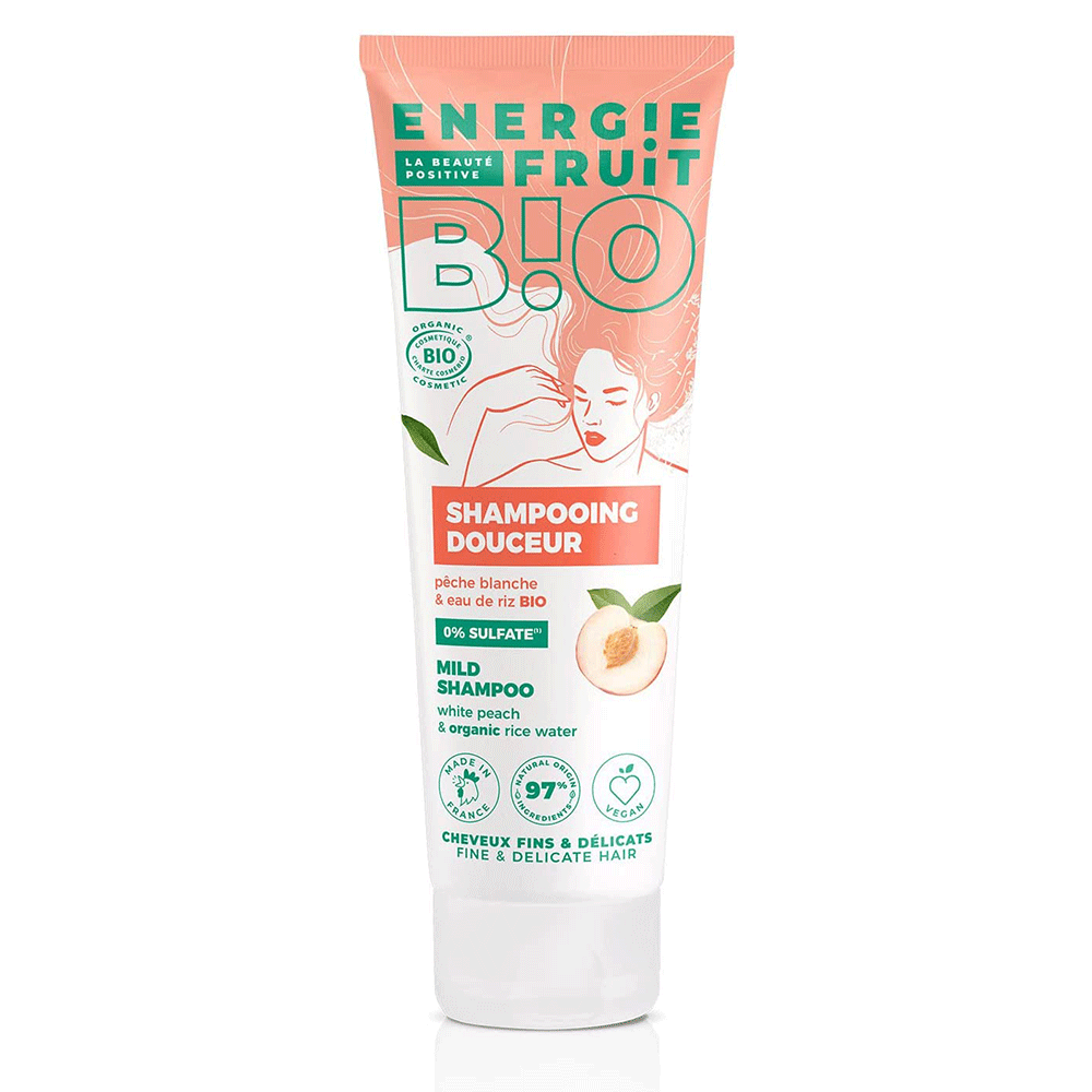 Shampooing Sans Sulfates Certifie Bio 250ml Cheveux Fins Energie Fruit