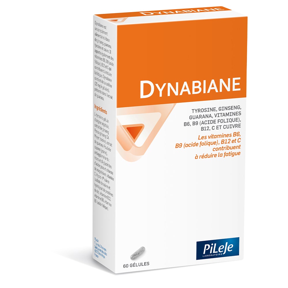 Pileje Dynabiane Vitamines B6, B9, B12, C et Cuivre 60 gélules