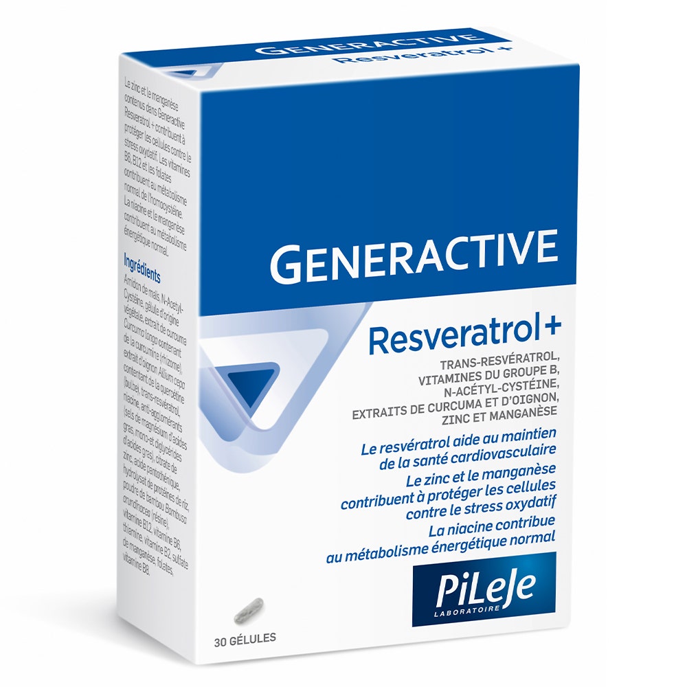Pileje Generactive Resvératrol+ 30 gélules