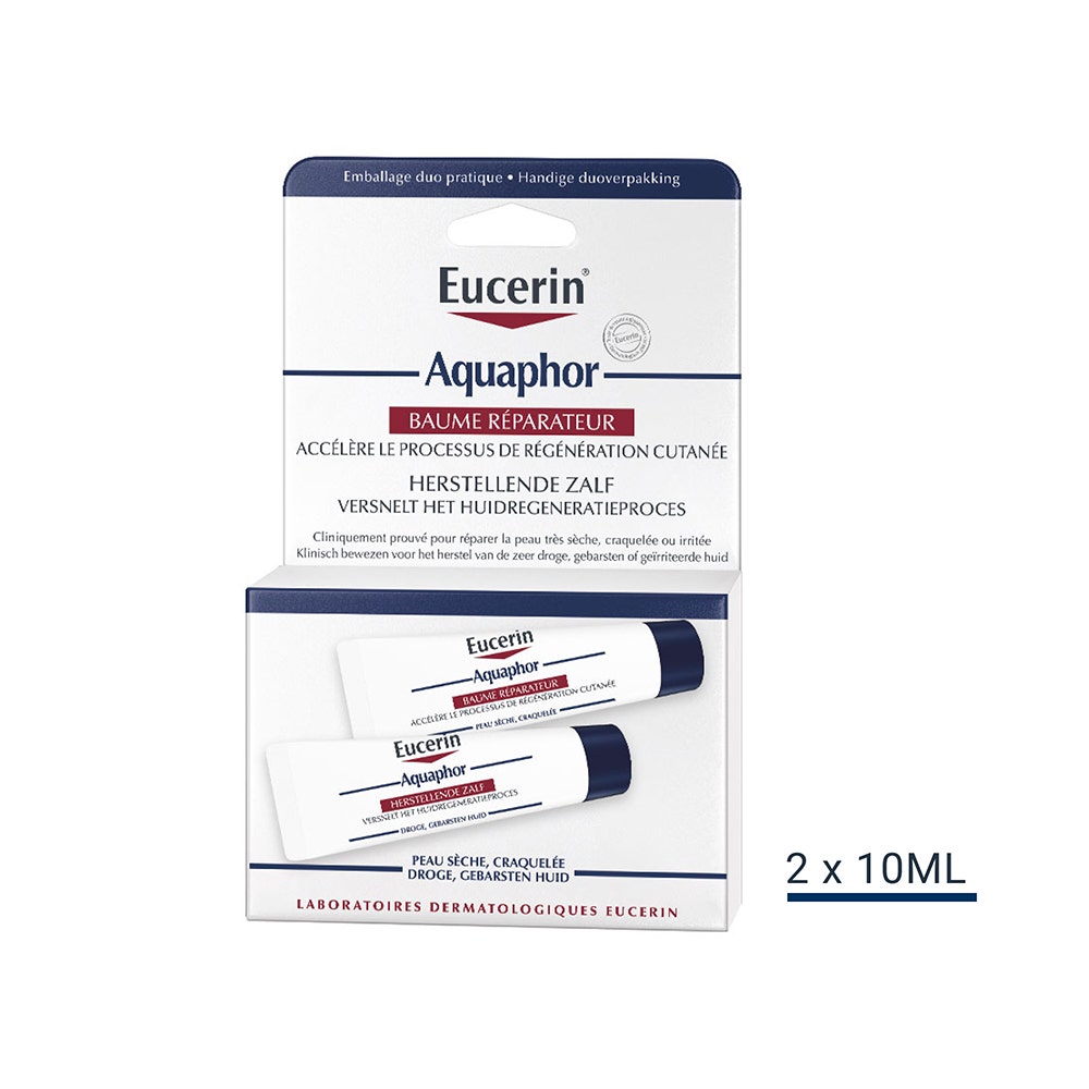 Eucerin Aquaphor Baume Reparateur Peaux sèches et craquelées 2x10g