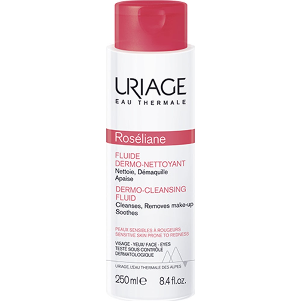 Uriage Roseliane Fluide Dermo Nettoyant Peaux Sensibles A Rougeurs 250ml