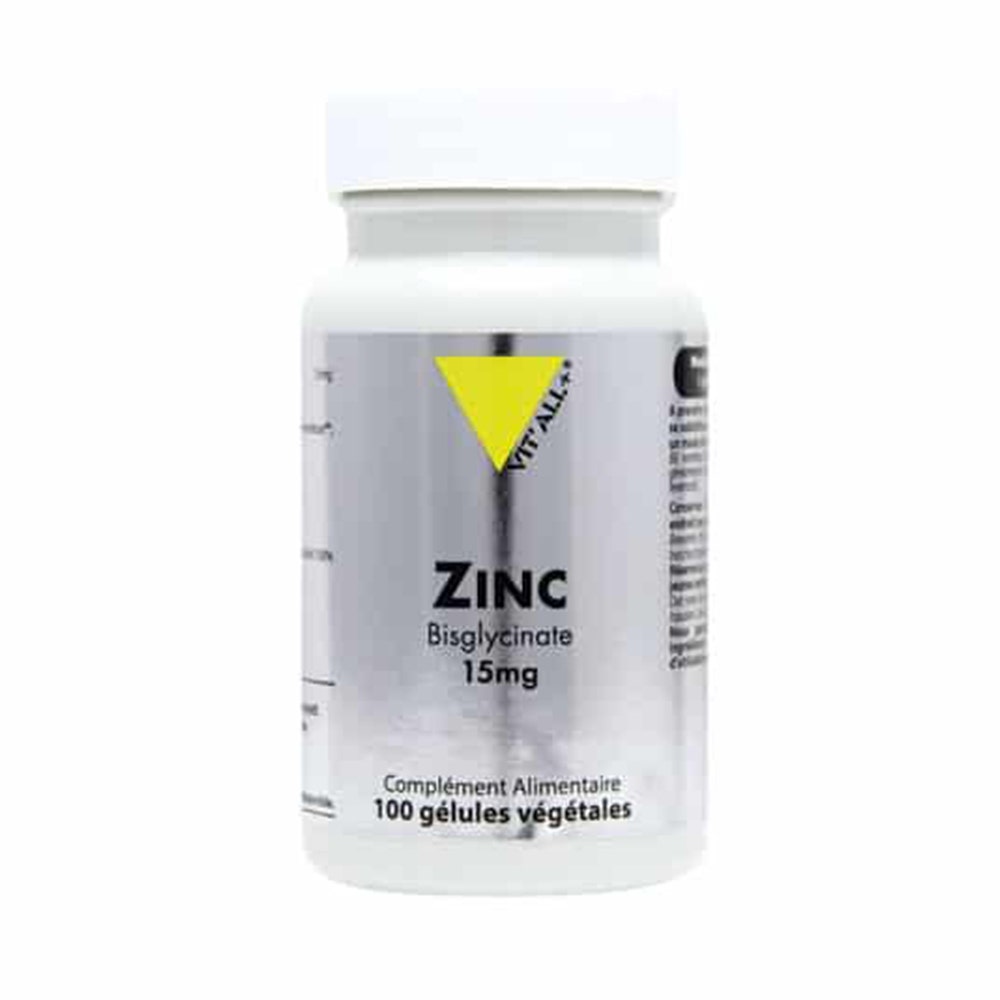 Zinc Bisglycinate 15mg 100 Gélules Végétales Vit'All+