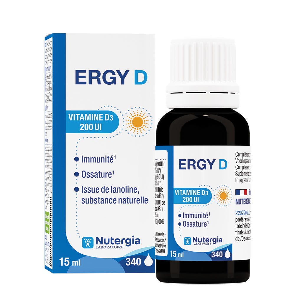 Ergy D Vitamine D3 200 UI 15ml Nutergia