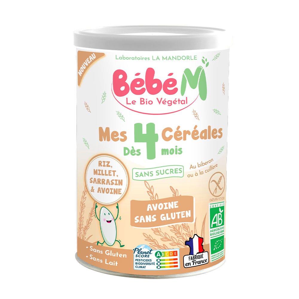 La Mandorle Mes 4 Céréales Bio Dès 4 Mois 220g