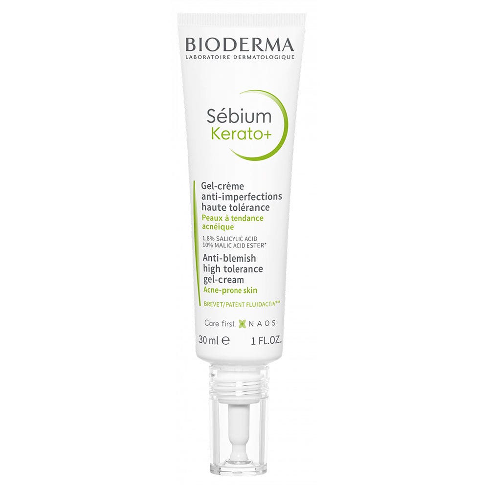 Bioderma Sebium Gel-crème anti-imperfections haute tolérance Kerato+ Peaux à tendance acnéique 30ml