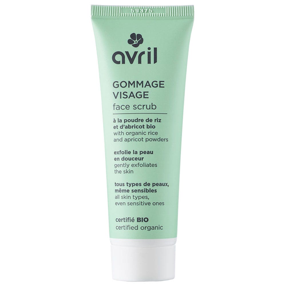 Avril Gommage Visage a la poudre de riz et d'abricot bio 50ml