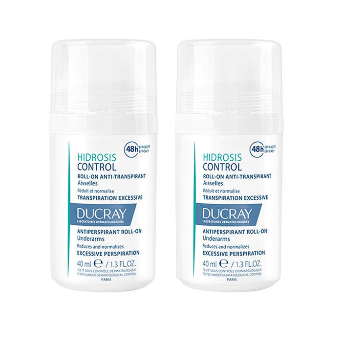 Ducray Hidrosis Control Roll-on Anti-transpirants Aisselles 2x40ml