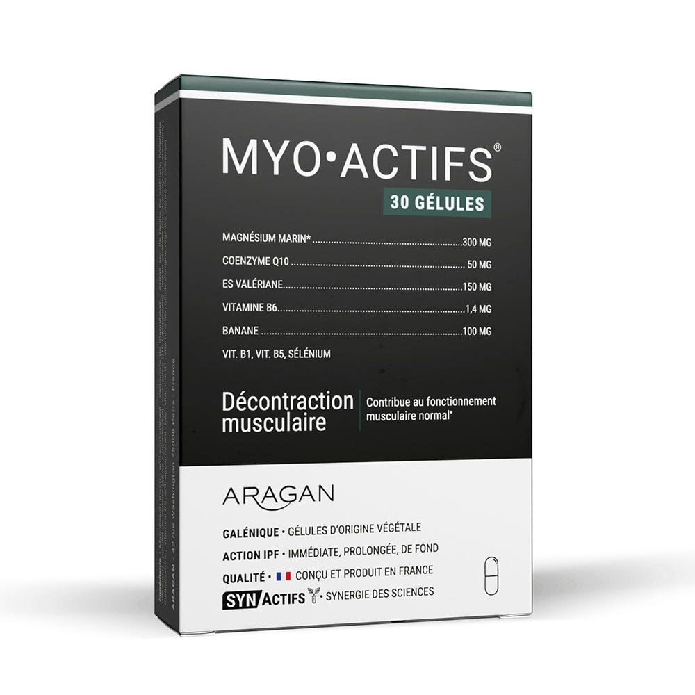 Aragan Synactifs Myoactif Décontraction musculaire 30 gélules