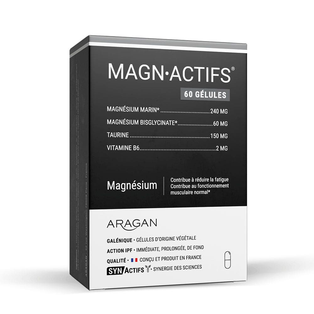 MagnActifs 60 Gelules Magnésium Synactifs