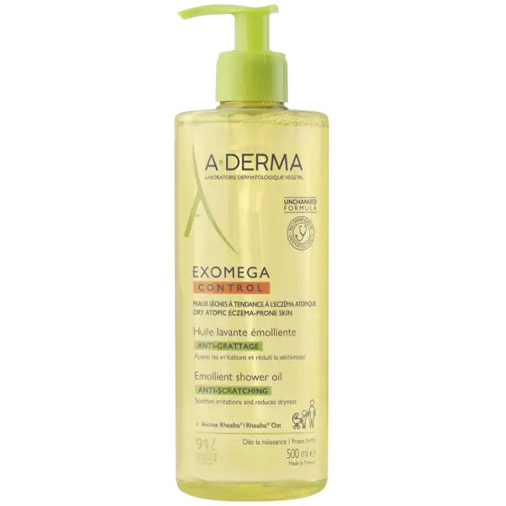 A-Derma Exomega Control Huile Lavante Emolliente Anti-grattage 500ml