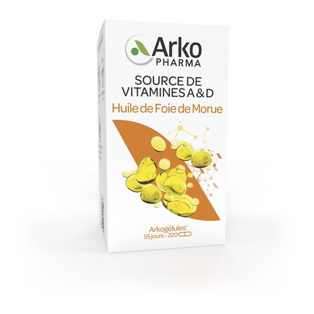 Arkopharma Arkogélules Huile De Foie De Morue 220 Capsules