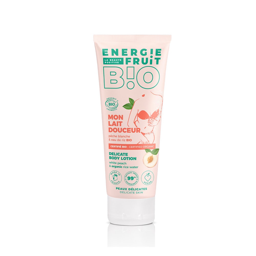 Energie Fruit Lait corps Douceur certifié BIO pêche blanche et eau de riz 200ML