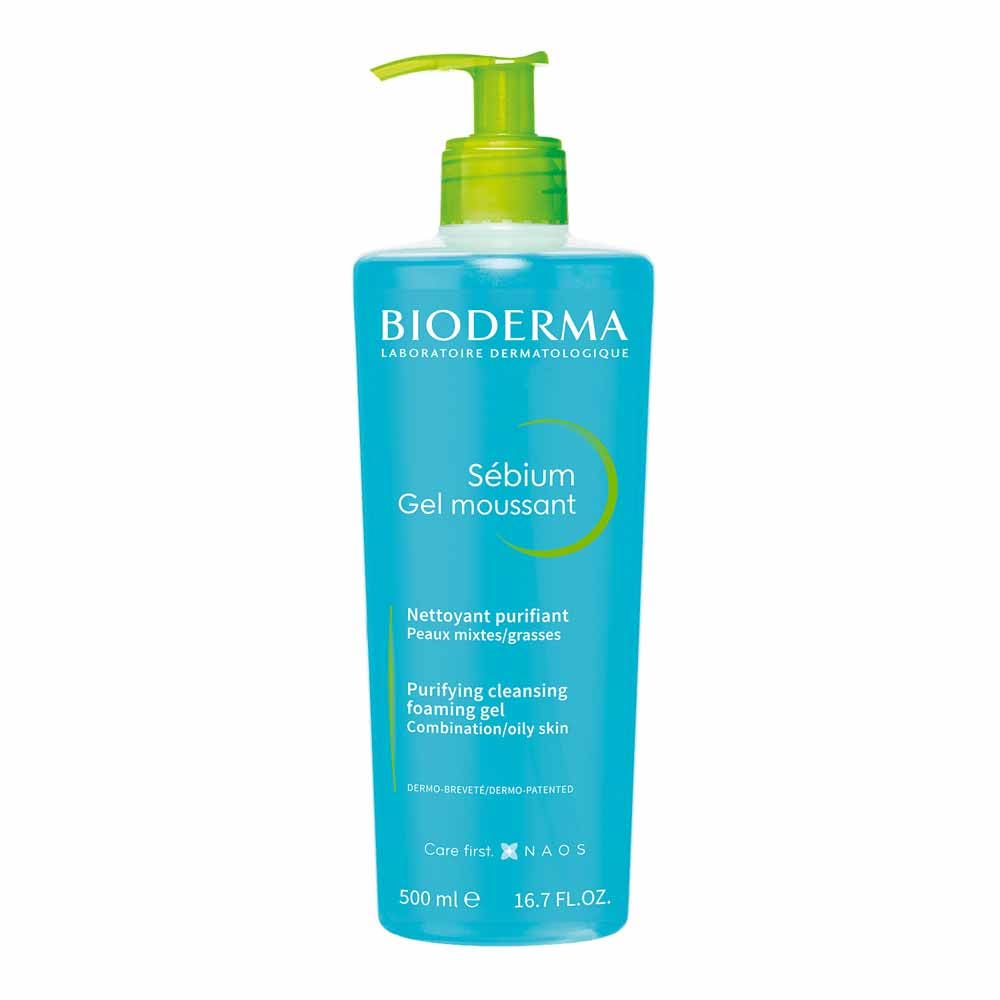 Bioderma Sebium Gel nettoyant purifiant visage Peau mixte, grasse 500ml