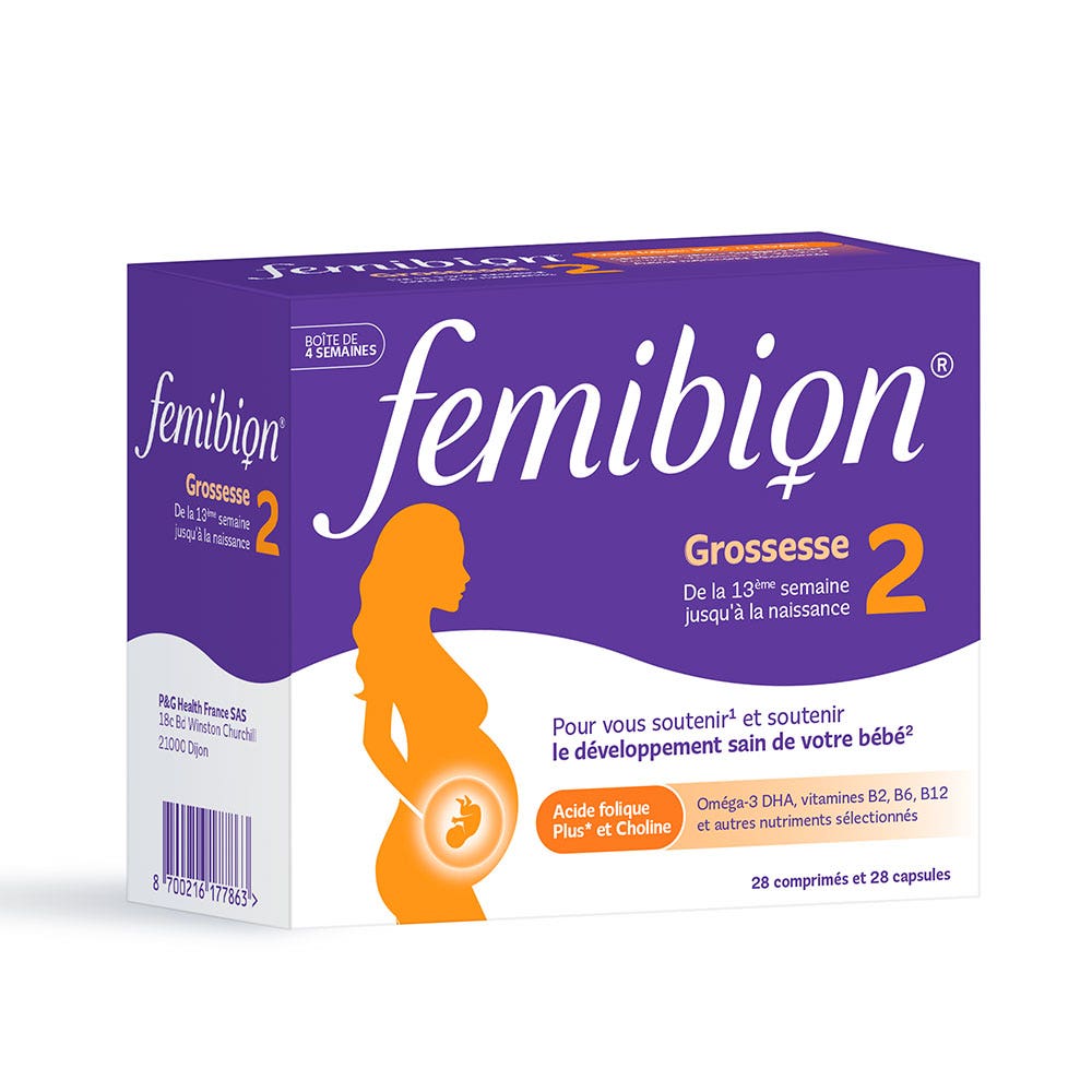 Femibion Grossesse 2 Metafolin + Dha 28 comprimés + 28 capsules