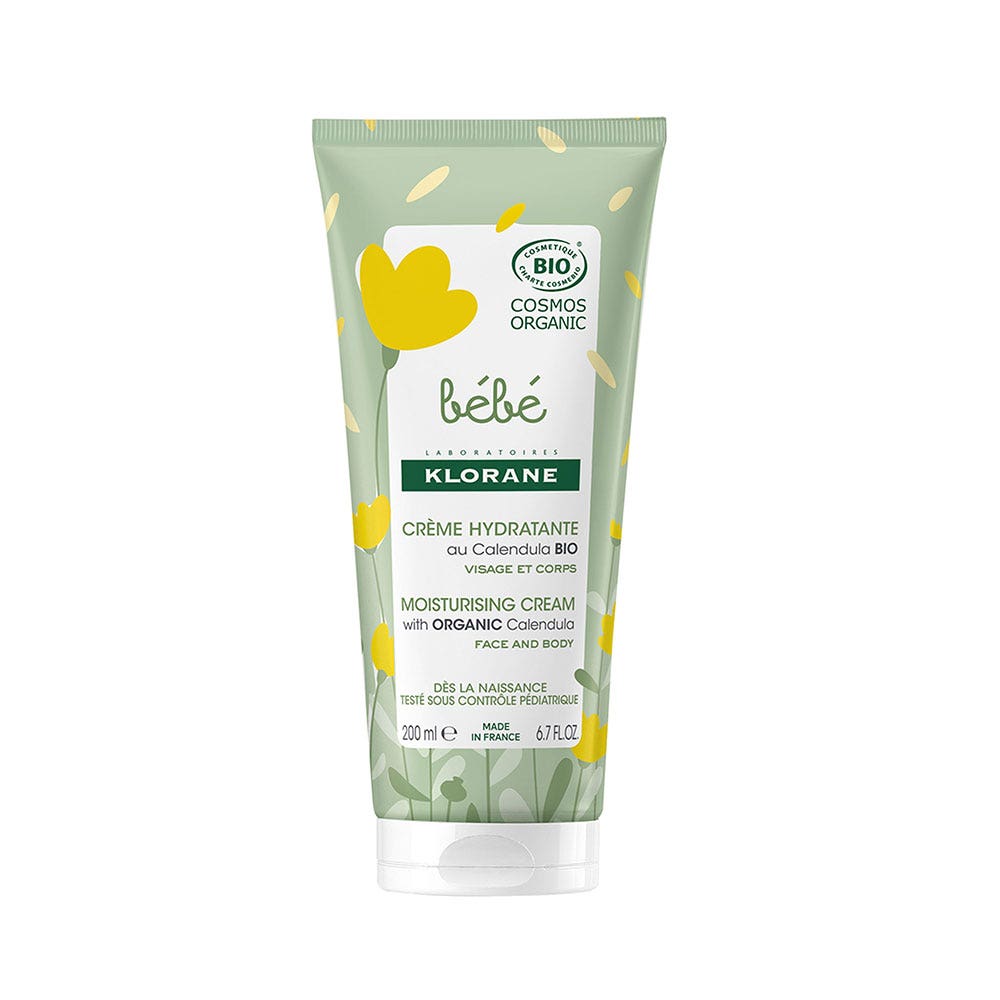 Klorane Bébé Creme Hydratante Calendula Bio Visage et Corps 200ml