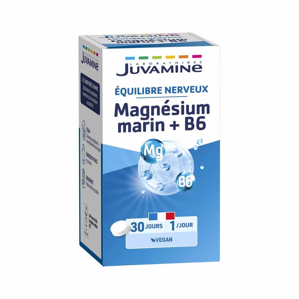 Juvamine Magnesium Marin Vitamine B6 30 Comprimes