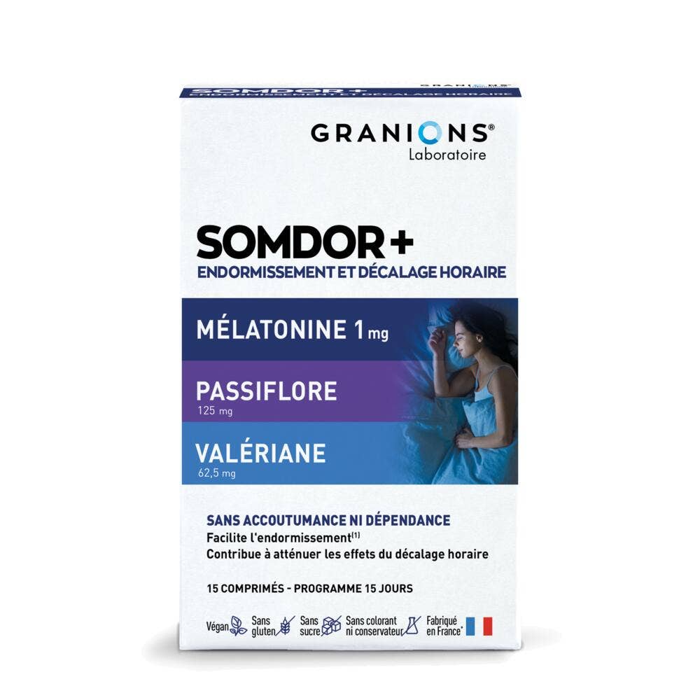 Granions Somdor+ Mélatonine 15 Comprimés