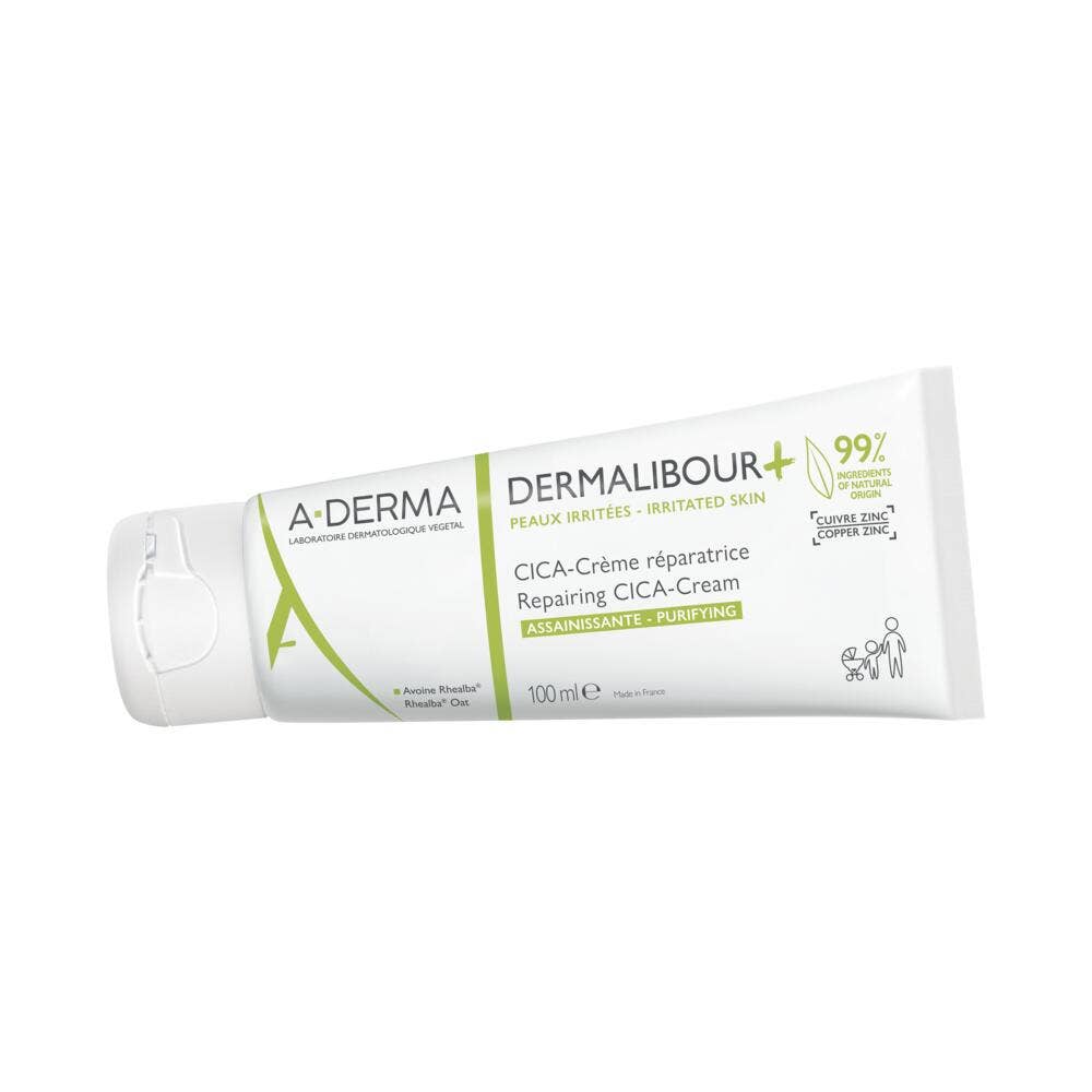 A-Derma Dermalibour+ Cica - Crème Réparatrice Assainissante Peaux Irritées 100ml