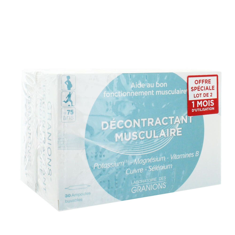 Decontractant Musculaire 2x30 Ampoules Granions