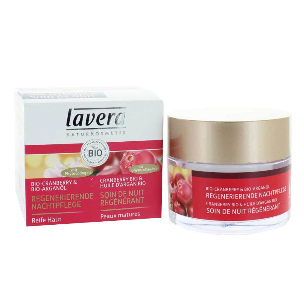 Soin De Nuit Regenerant Au Cranberry Et A L'huile D'argan Bio 50ml Lavera