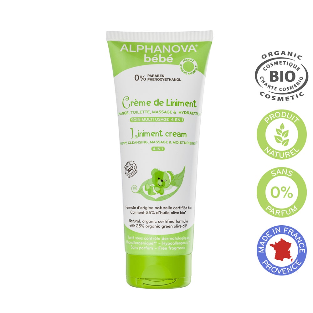 Alphanova Bebe Creme De Liniment Soin Multi Usage 4en1 Bio 200ml