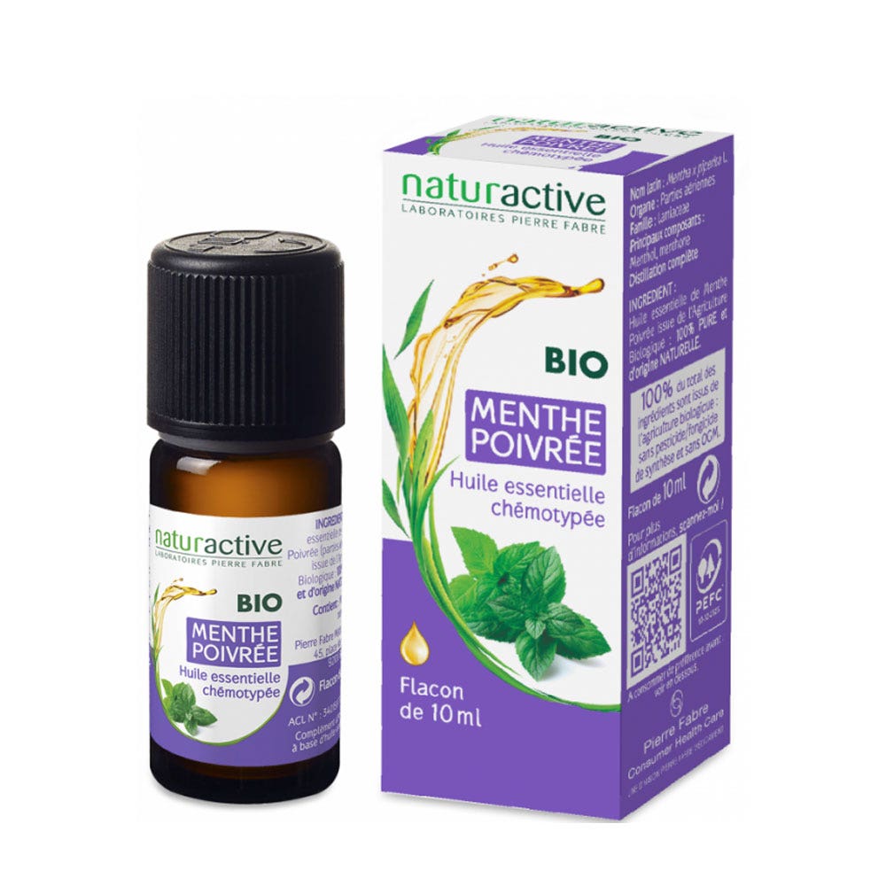 Naturactive Huile Essentielle Bio Menthe Poivree 10 ml