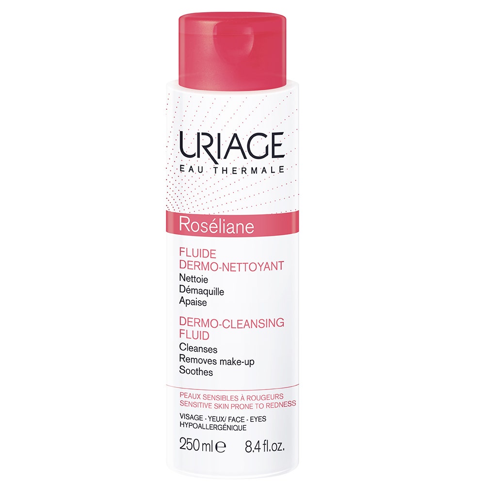 Fluide Dermo Nettoyant Peaux Sensibles A Rougeurs 250ml Roseliane Uriage