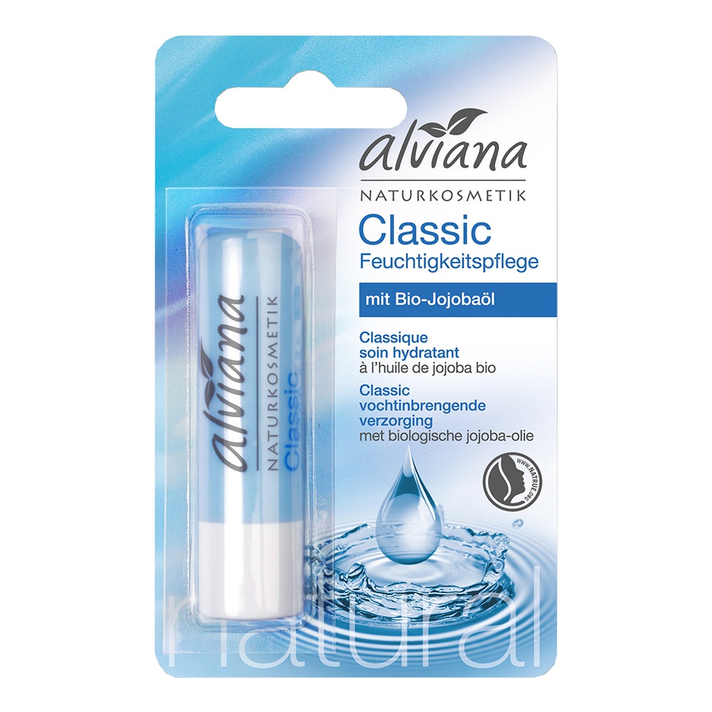 Baume A Levres Classique Soin Hydratant A L'huile De Jojoba 4,5g Alviana