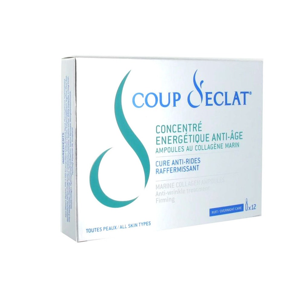 Collagène marin et peptides 12 ampoules Anti-âge Coup D'Eclat