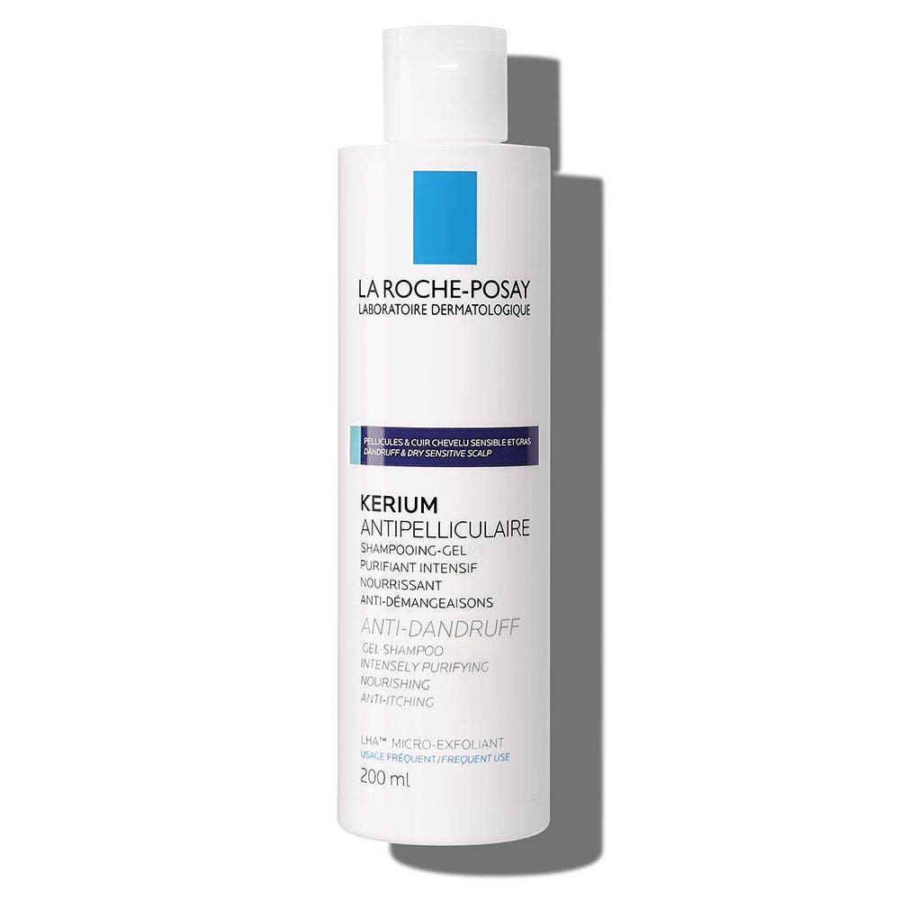 La Roche-Posay Kerium Gel Purifiant Antipelliculaire Cuir Chevelu Gras 200ml