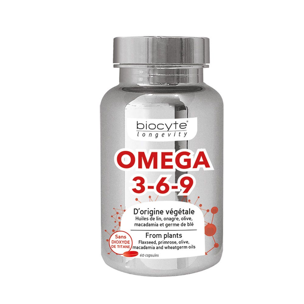 Biocyte Omega 3, 6, 9 Origine Vegetale 60 Caspules