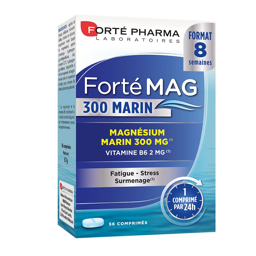 Magnésium 300 Marin 56 comprimés Stress et fatigue Forté Pharma