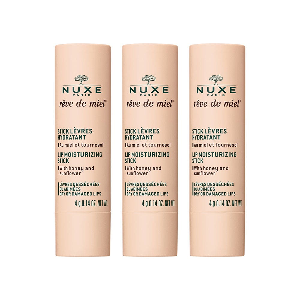 Lot de 3 Stick Levres Hydratant 4g Reve De Miel Nuxe