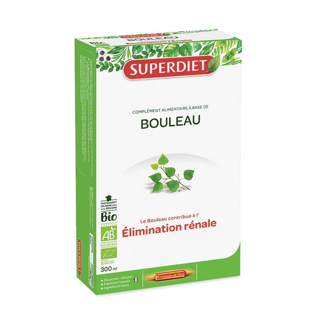 Superdiet Bouleau Bio Elimination Renale 20 Ampoules