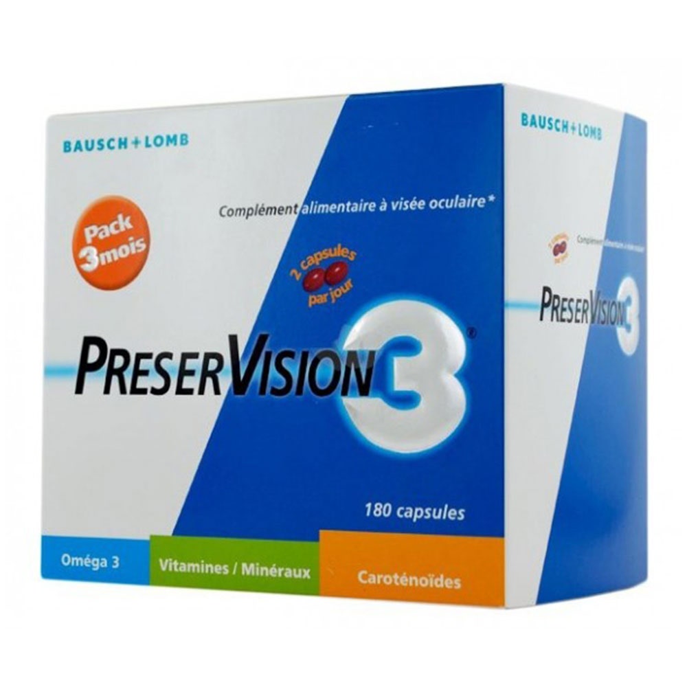 Visee Oculaire 180 Capsules Preservision 3 Bausch&Lomb