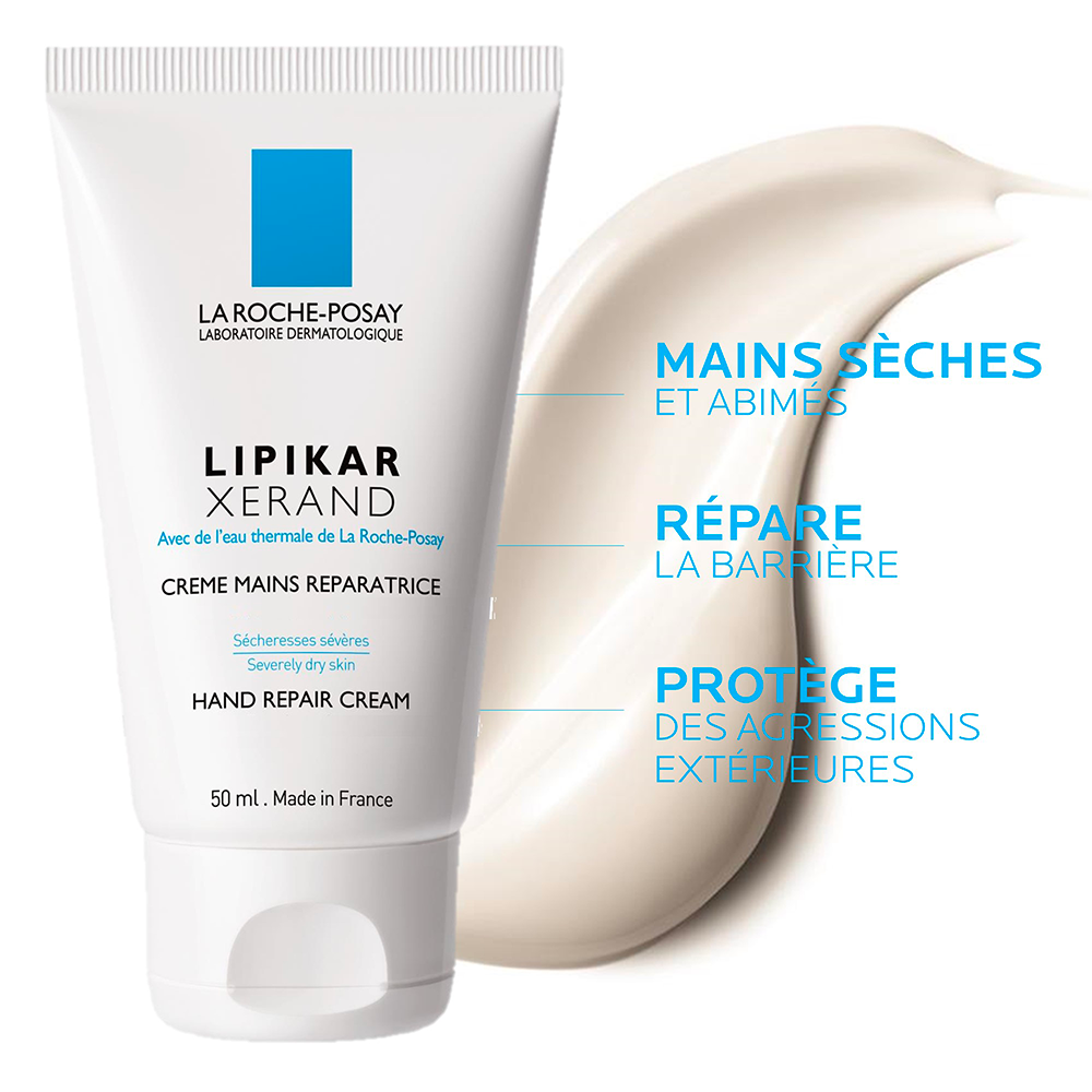 Creme Mains Reparatrice Xerand 2x50ml Lipikar Mains Seches La Roche-Posay