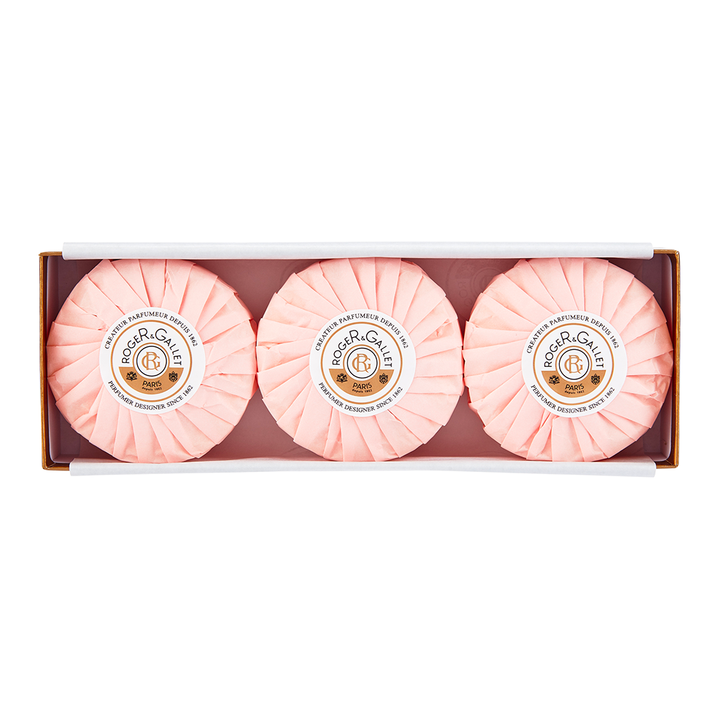 Savon Parfume Base 100% Vegetale Rose 3x100g Roger & Gallet