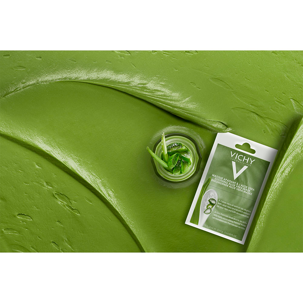 Masque Visage Aloe Vera Bi-dose Peaux Seches 2x6ml Purete Thermale Vichy