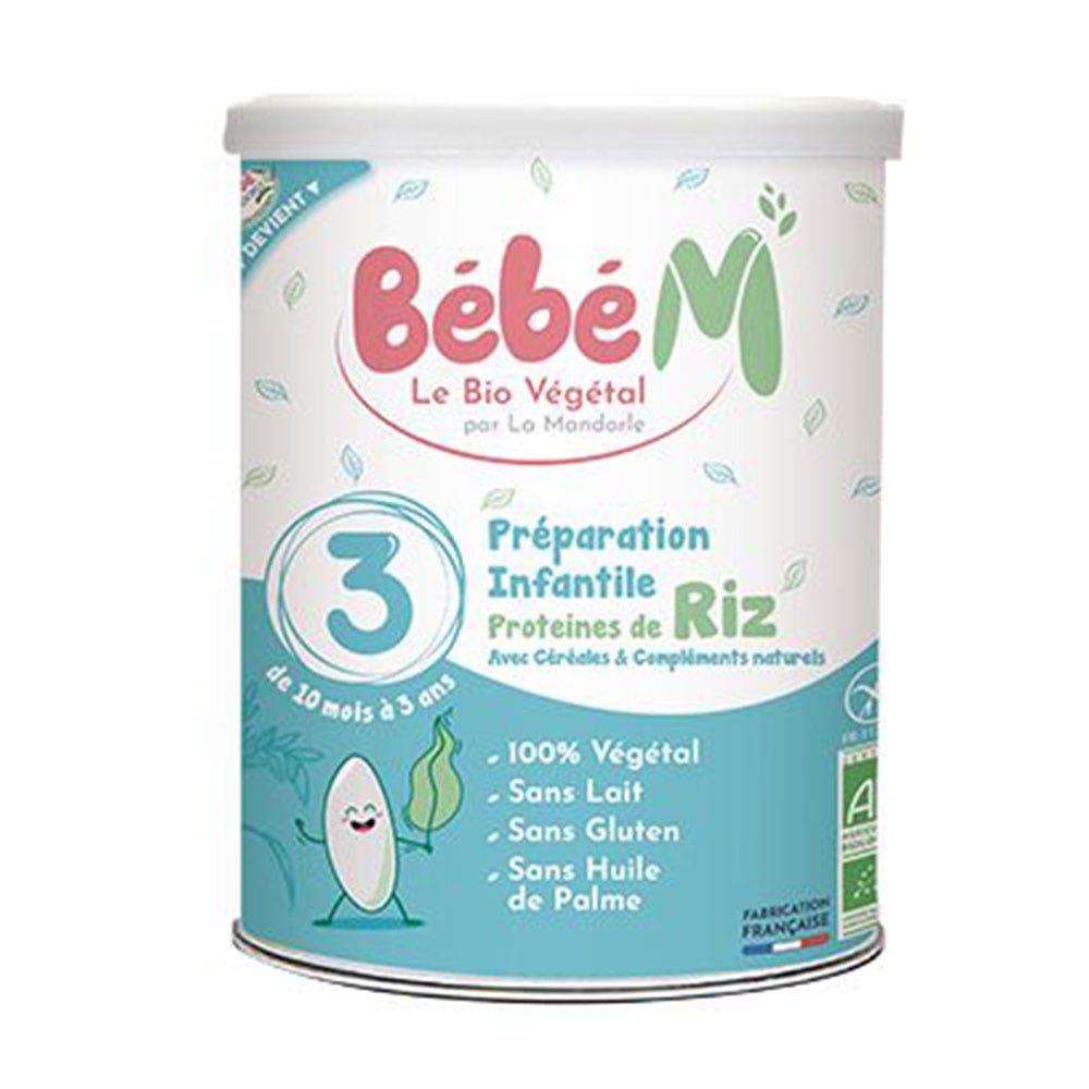 Protéines de Riz + Céréales et Compléments Naturels Bio 600g Bébé M A Partir de 10 Mois La Mandorle