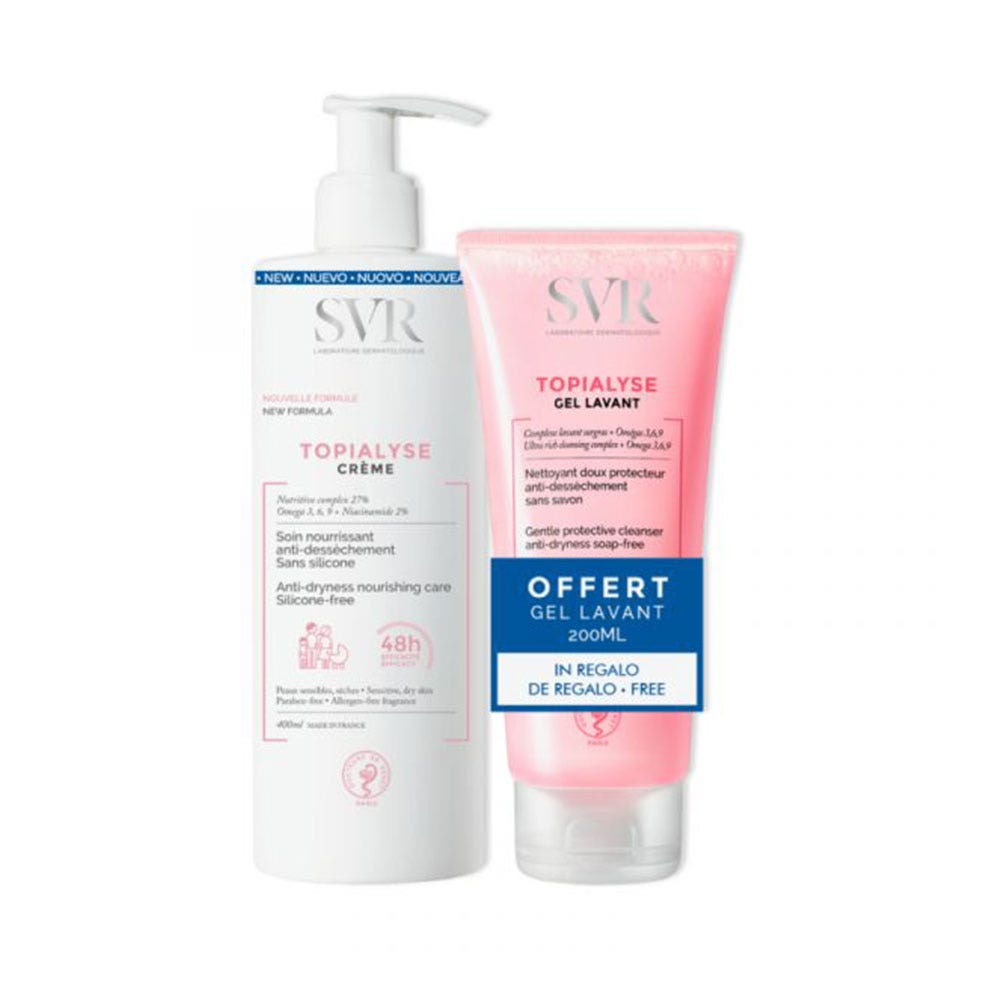 Svr Creme Emolliente Peaux Sensibles A Tendance Atopiques + Gel Lavant Offert 400ml