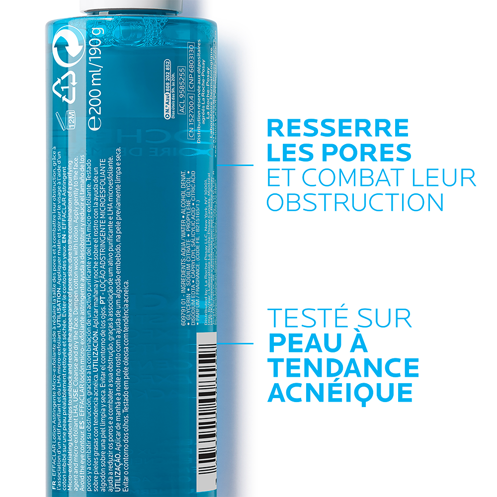 Lotion Visage Astringente Anti Points Noirs 200ml Effaclar La Roche-Posay