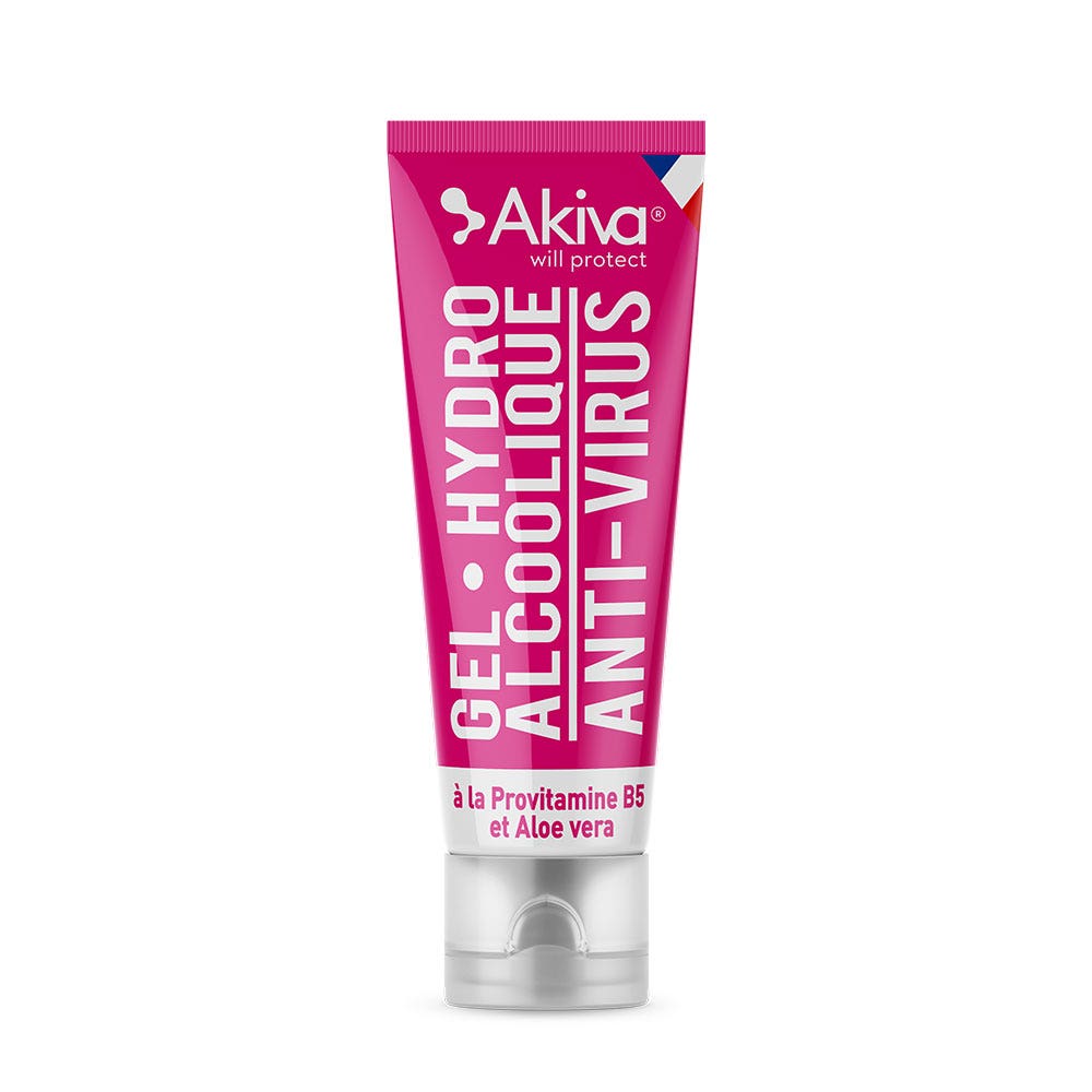 Akiva Gel Hydroalcoolique Provitamine B5 et Aloé véra 100ml