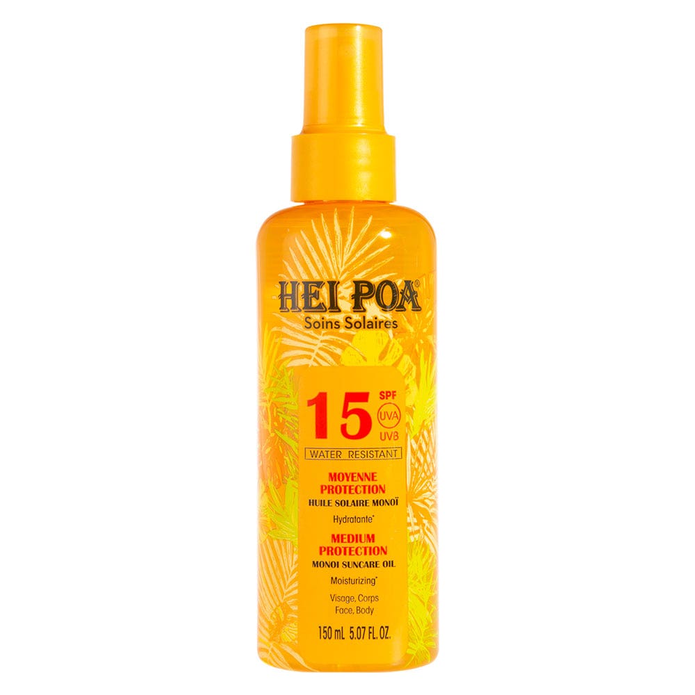 Hei Poa Huile Solaire Monoi Parfum Tiare Spf15 - 150ml