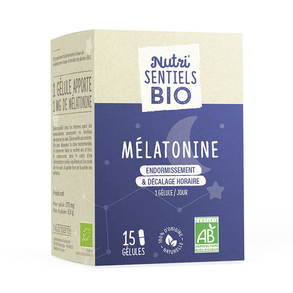 Mélatonine 15 gélules Nutri'sentiels Sommeil Nutrisante