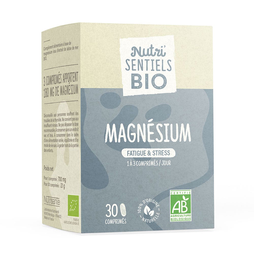 Nutrisante Nutri'sentiels Magnésium Bio Fatique & stress 30 comprimés